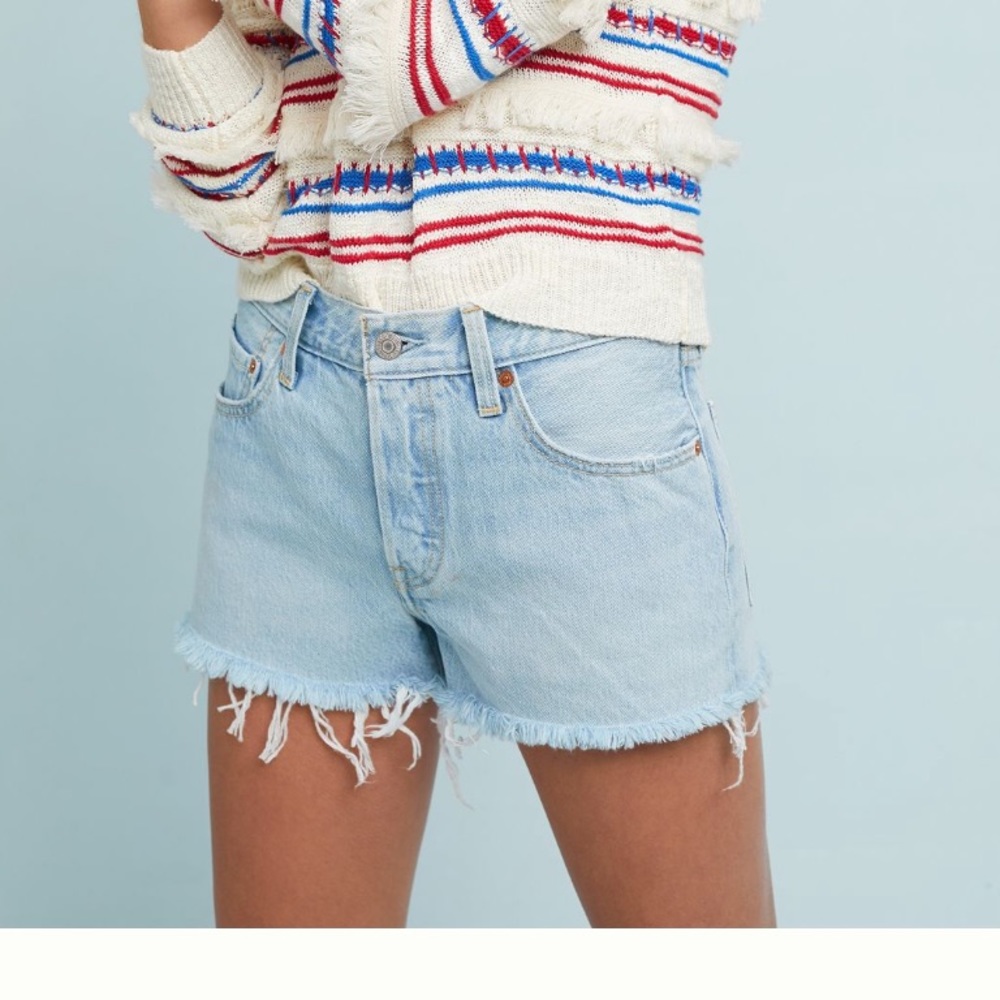 Levi’s 501 high rise denim shorts